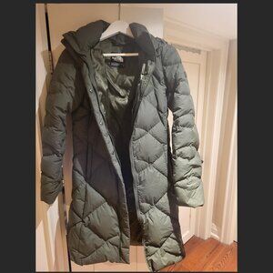 The North Face long down jacket size small